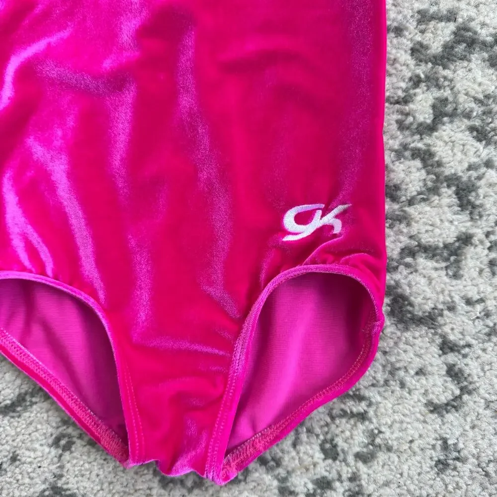GK Elite Pink Velvet Gymnastics Leotard YXS